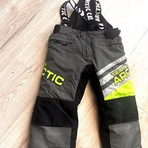 Team Arctic Kids Snow Pants - Gray, Black, and Neon Green